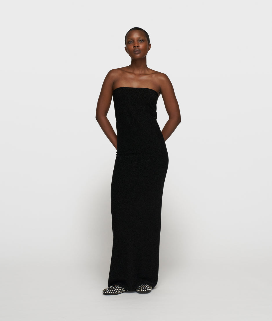 tube dress sparkle | black