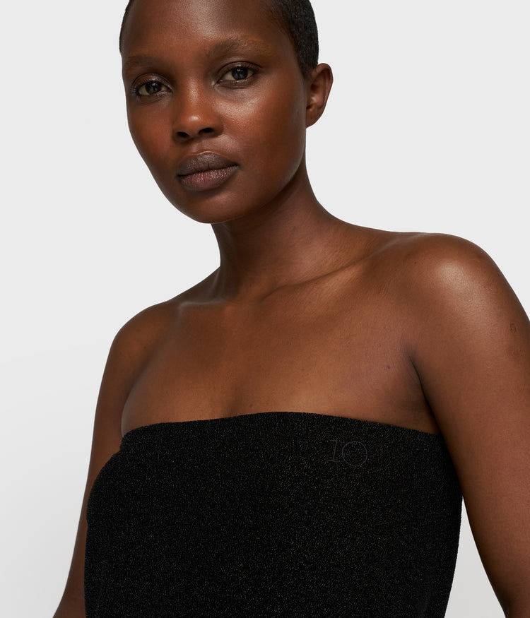 tube dress sparkle | black