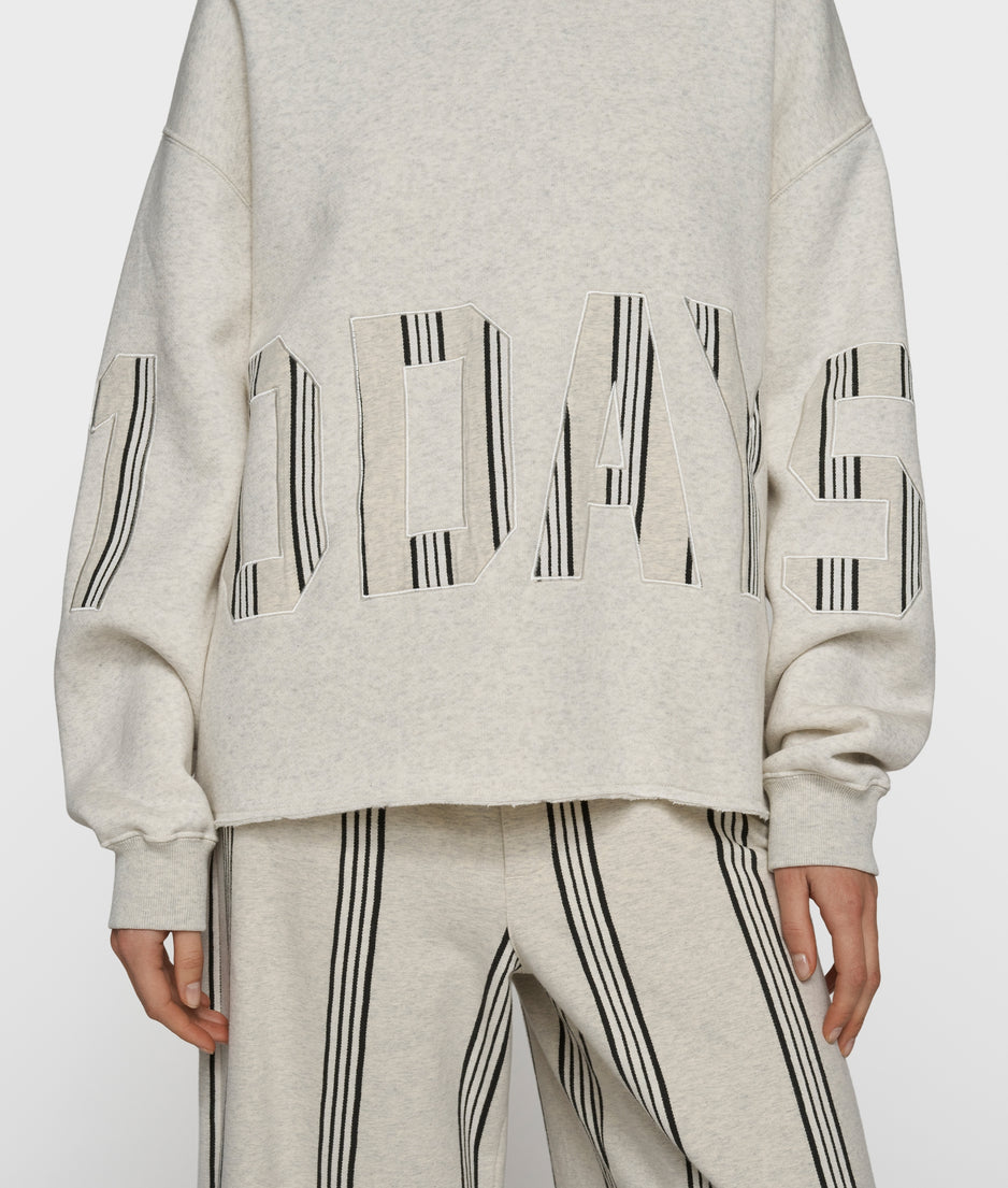 statement hoodie 10DAYS | soft white melee