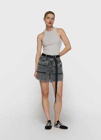 tank top rib | stone