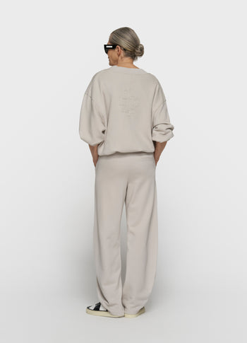 Ballonpullover mit V-Ausschnitt | stone