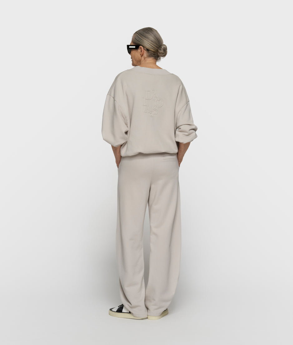 Ballonpullover mit V-Ausschnitt | stone