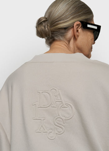 Ballonpullover mit V-Ausschnitt | stone