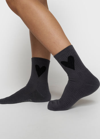 Herz-Socken | steel blue