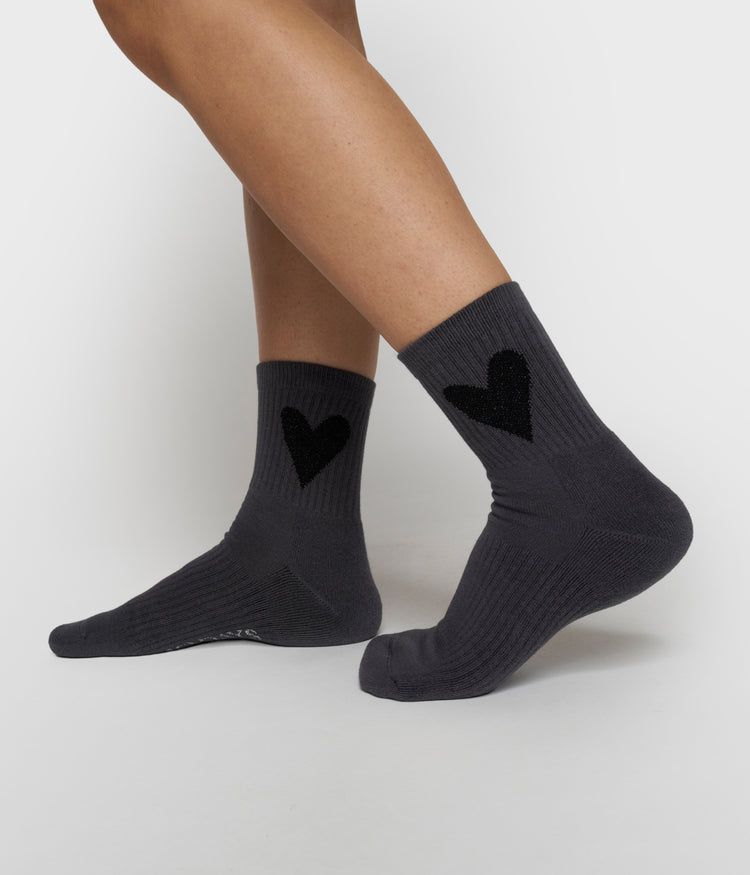 Herz-Socken | steel blue