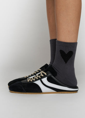 Herz-Socken | steel blue