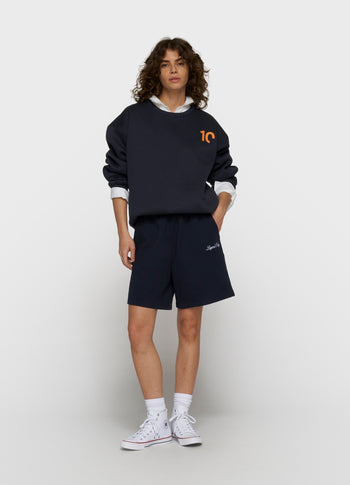 statement sweater | dark blue