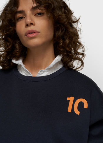statement sweater | dark blue