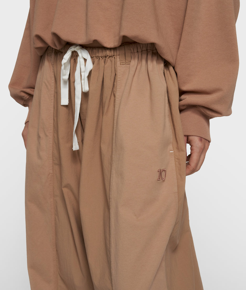 pleated sweater | light fudge