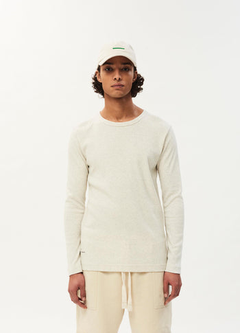 Alex rib jersey tee | soft white melee