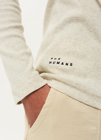Alex rib jersey tee | soft white melee
