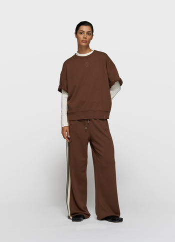 short sleeve sweater | dark truffle