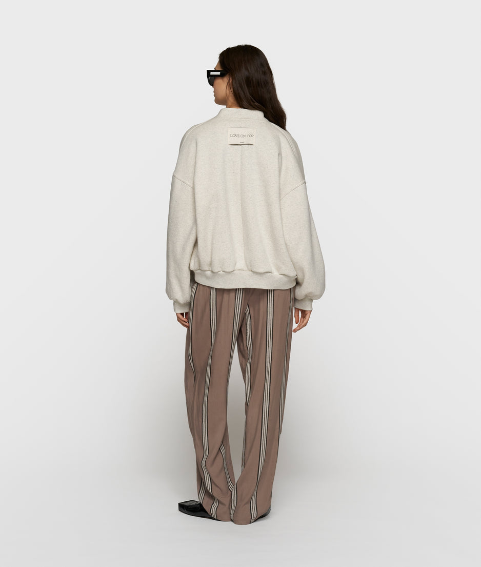 fleece bomber | soft white melee