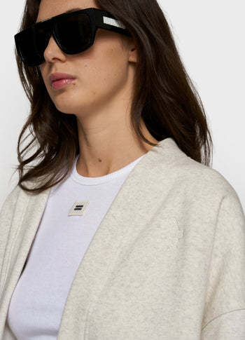fleece bomber | soft white melee