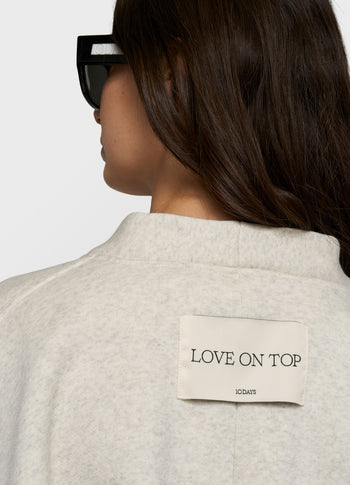 fleece bomber | soft white melee