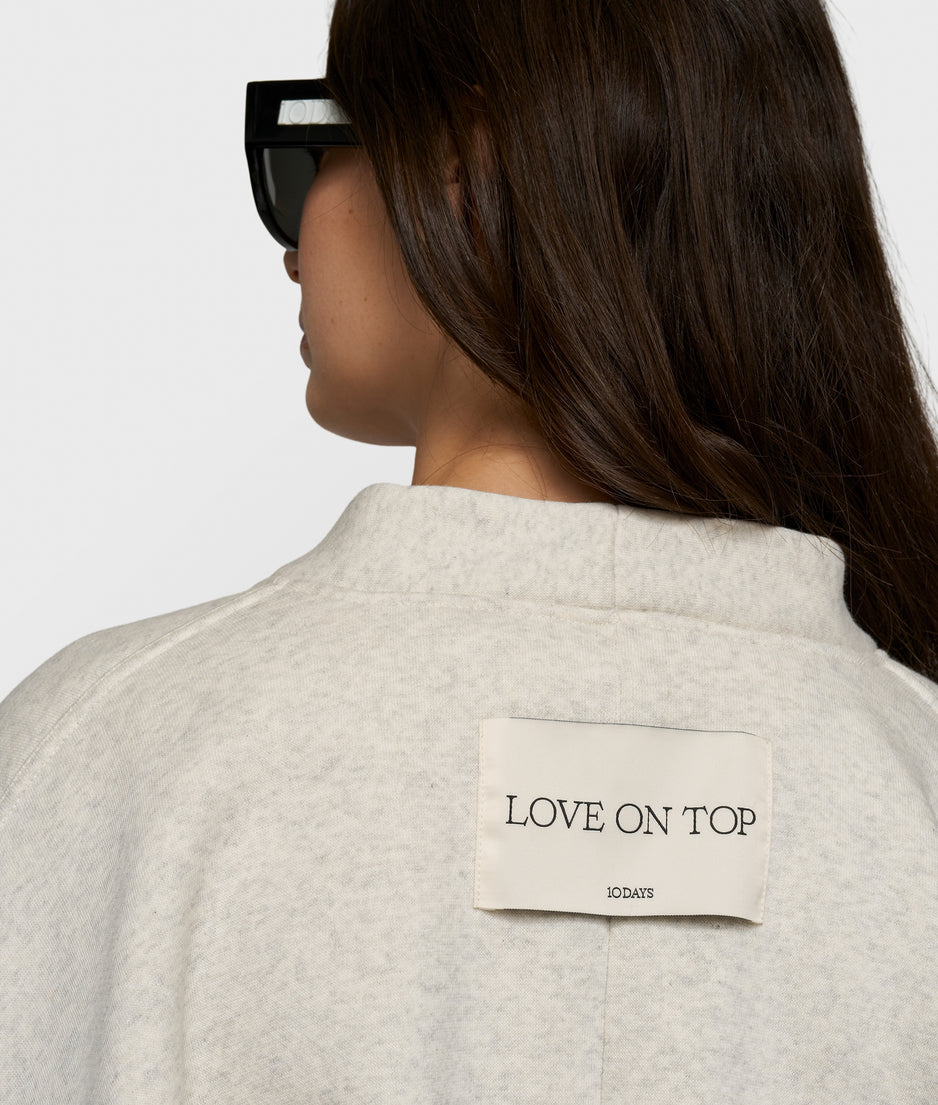 fleece bomber | soft white melee