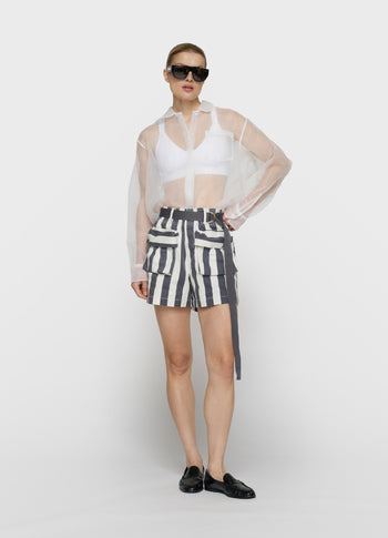 angel shirt organza | ecru