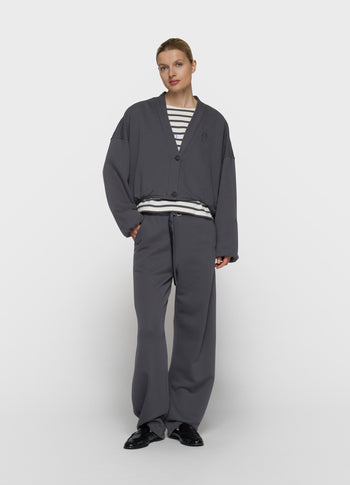 Wendbarer Cardigan aus Baumwolle | steel blue