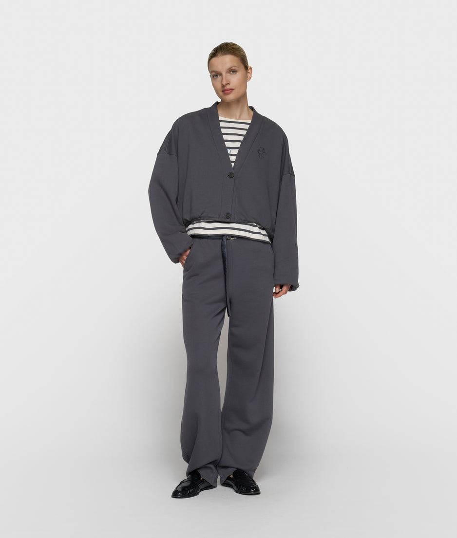 Wendbarer Cardigan aus Baumwolle | steel blue