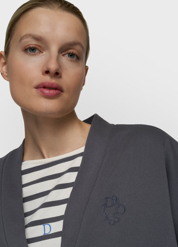 Wendbarer Cardigan aus Baumwolle | steel blue