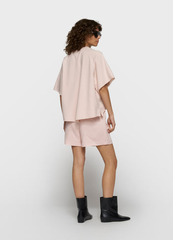 short sleeve LA sweater | powder