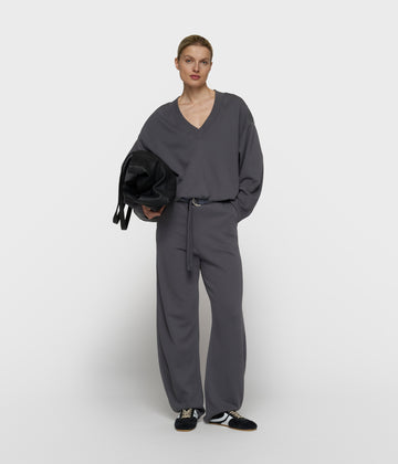 Banana Hose aus Baumwolle | steel blue