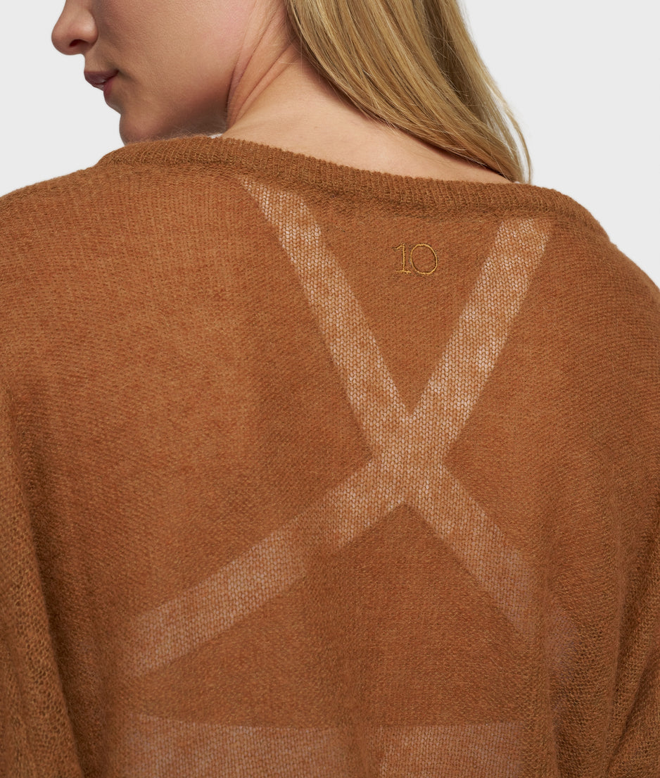 thin knit sweater | suede