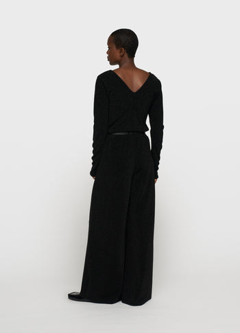 ballet top sparkle | black