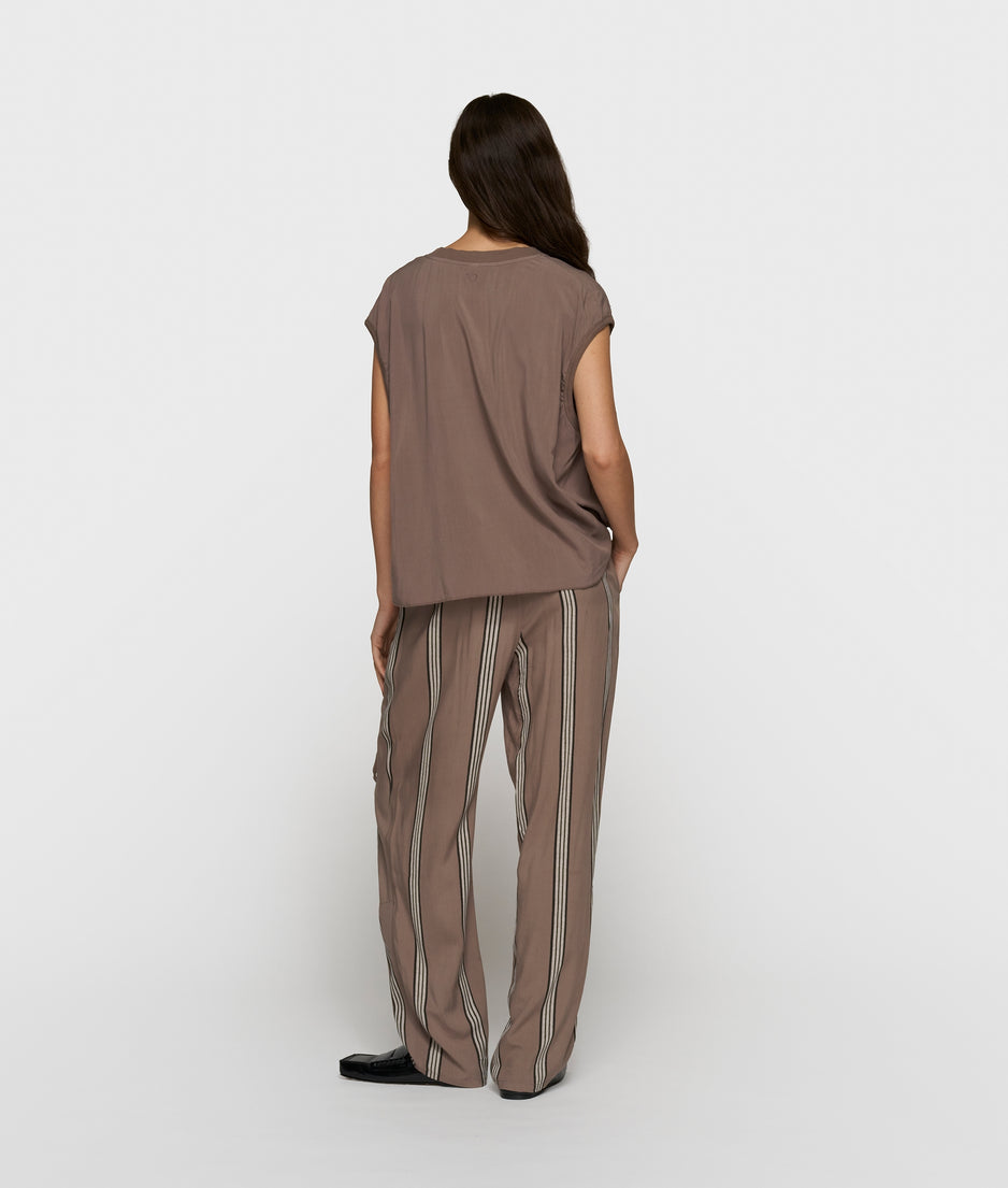 v-neck top viscose | moonrock
