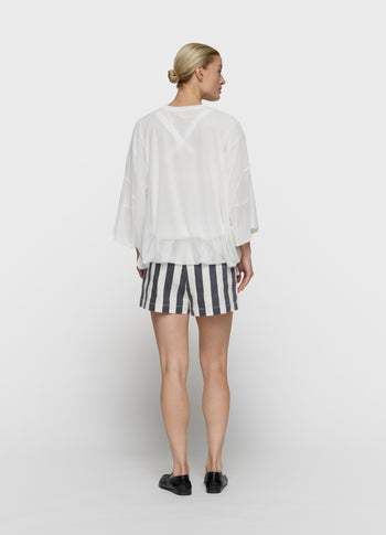 mesh balloon tee | ecru
