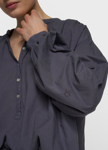 flowy blouse | steel blue