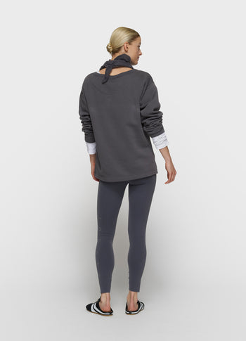 petite statement sweater | steel blue