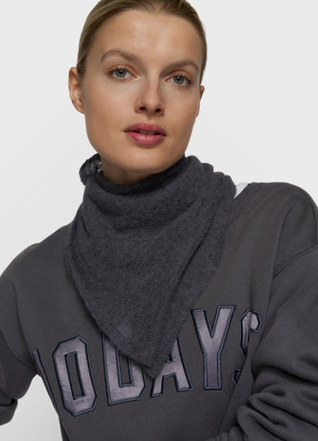 bandana knit scarf | steel blue