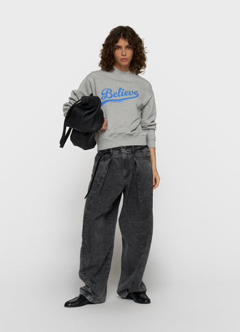Petite Sweater | light grey melee