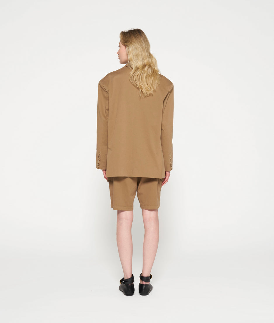 oversized blazer twill | cedar brown