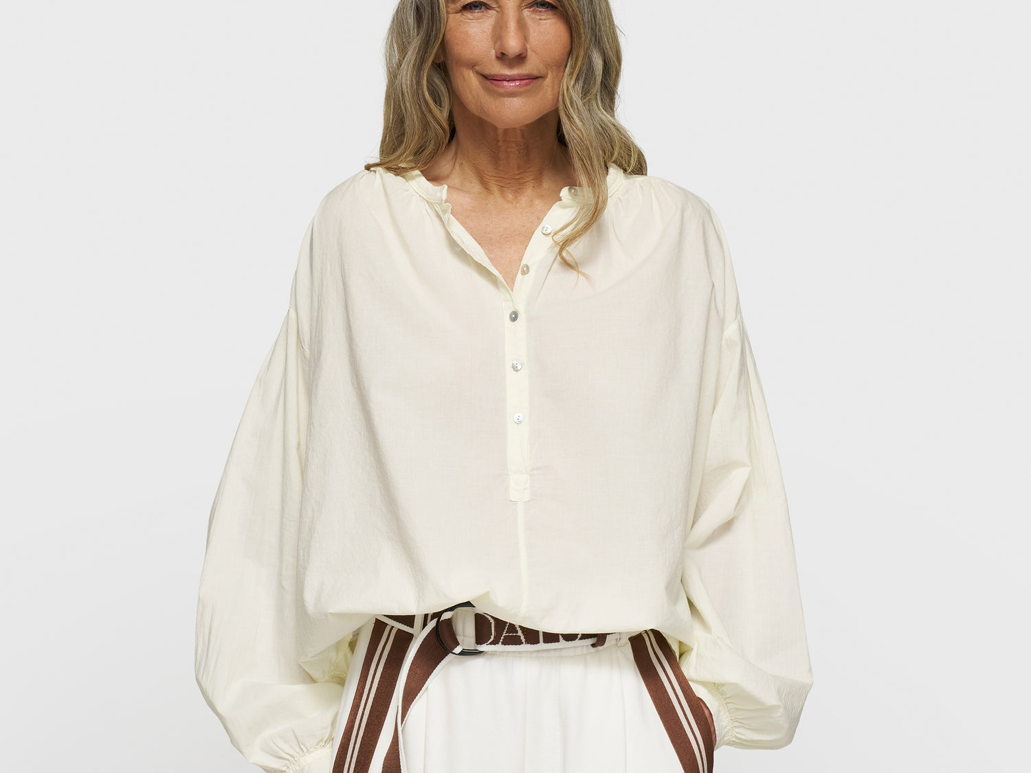 flowy blouse | faded pastel yellow