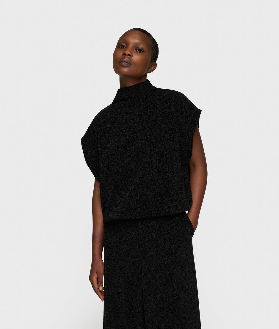 sleeveless top sparkle | black