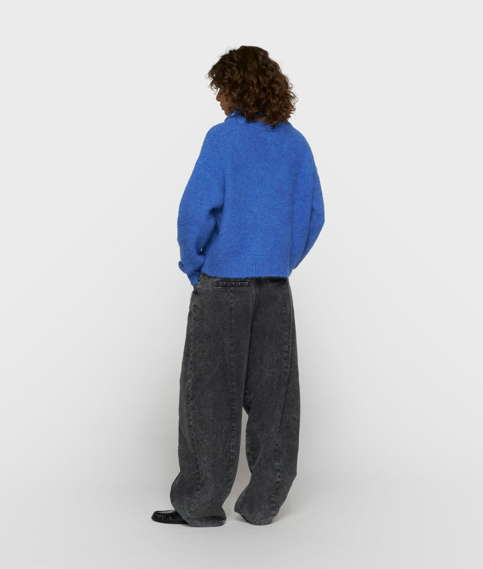 Strickpullover aus Alpakamix | ultramarine