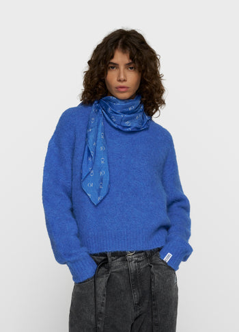 Strickpullover aus Alpakamix | ultramarine