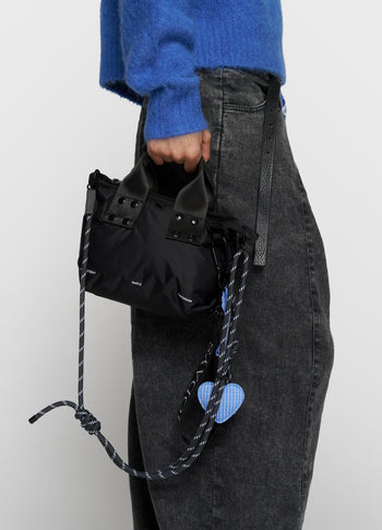 Kleiner gefütterter Shopper | black