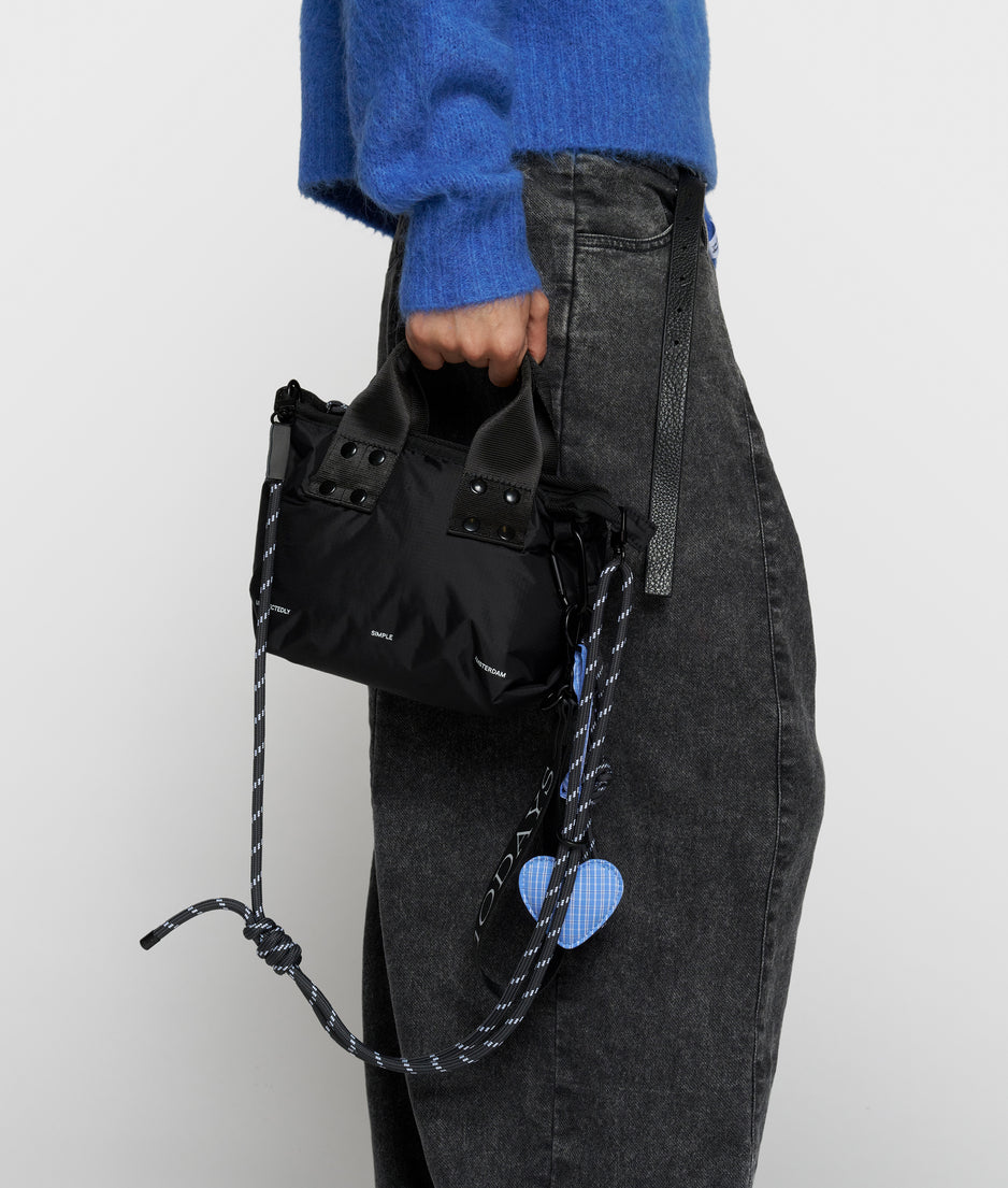 Kleiner gefütterter Shopper | black