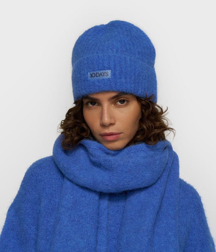 Beanie aus Alpakamix | ultramarine