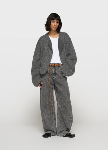 puffy hairy knit bomber | antra melee