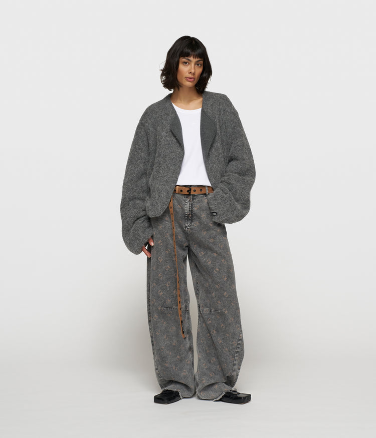 puffy hairy knit bomber | antra melee
