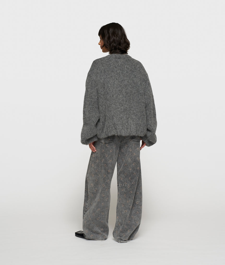 puffy hairy knit bomber | antra melee