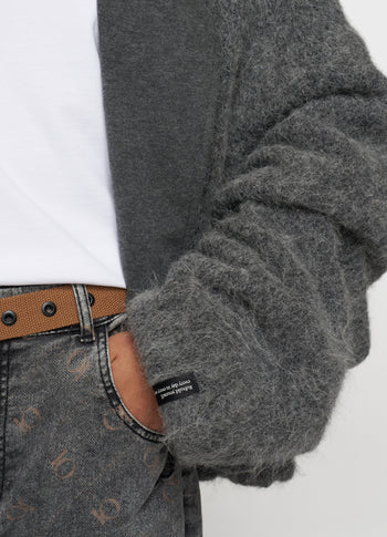 puffy hairy knit bomber | antra melee