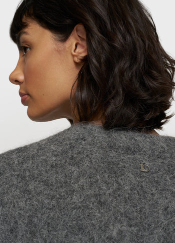puffy hairy knit bomber | antra melee