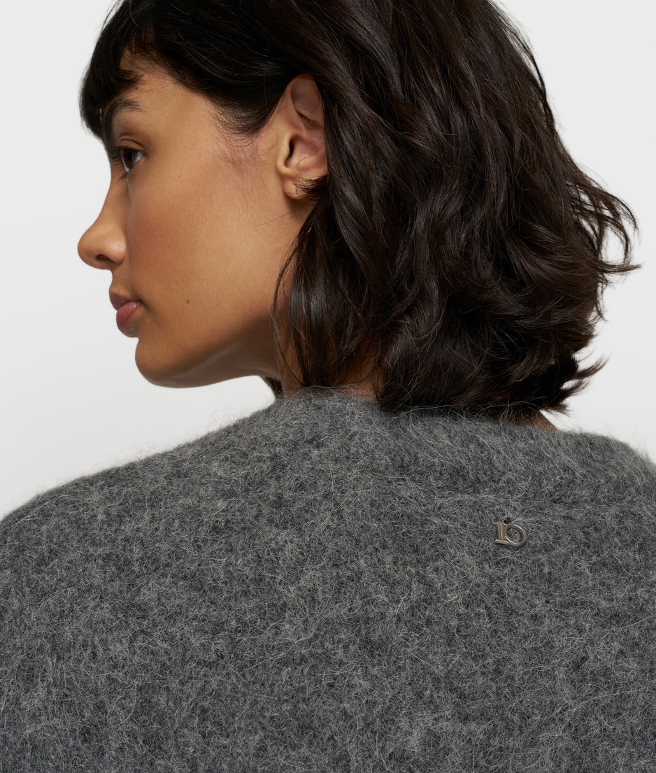 puffy hairy knit bomber | antra melee