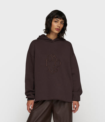 statement hoodie embro | deep wine