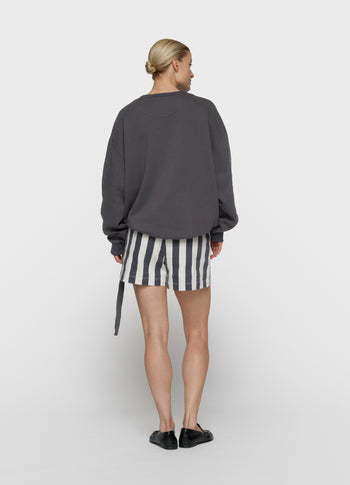 statement sweater logo | steel blue